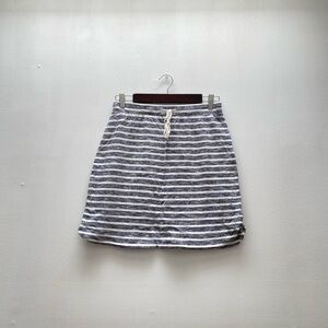 Kenji - Striped Gray and White Terry Cloth Skirt